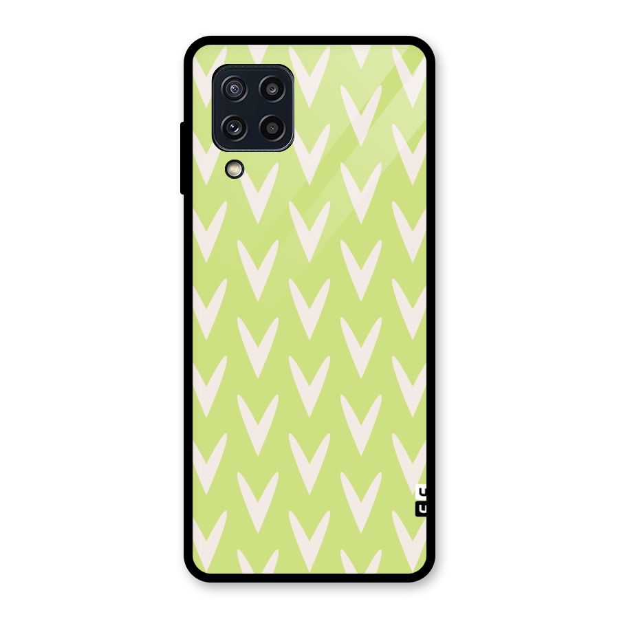 Pastel Green Grass Glass Back Case for Galaxy M32