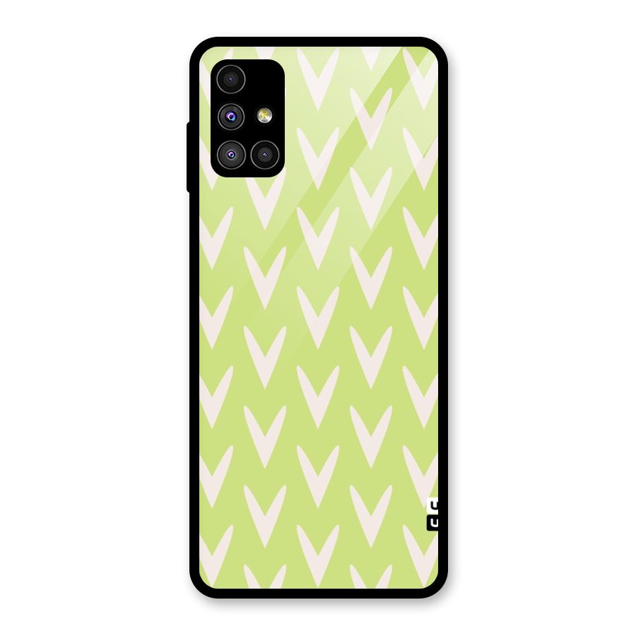 Pastel Green Grass Glass Back Case for Galaxy M51