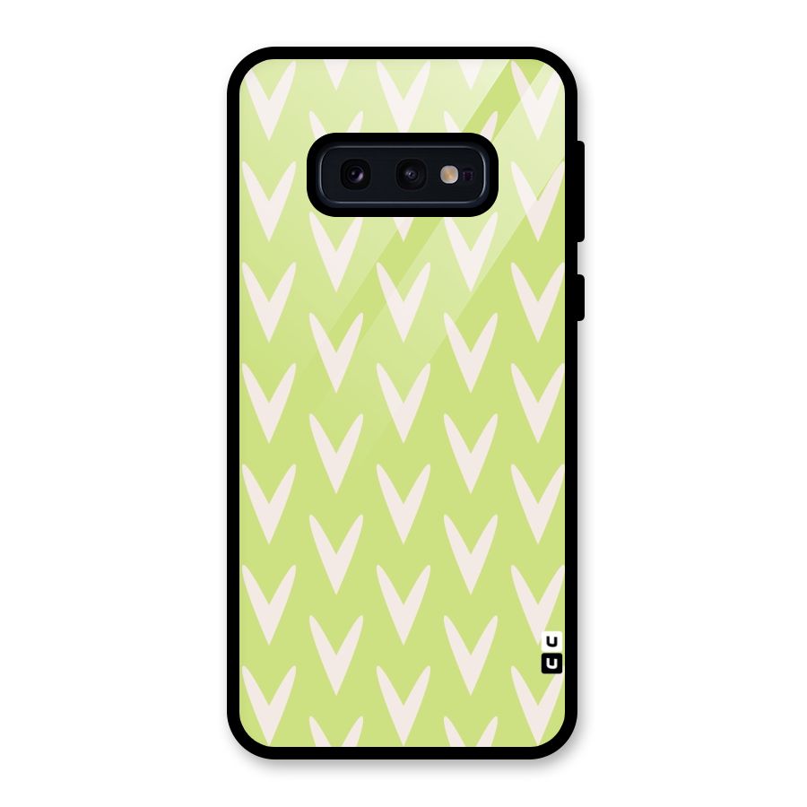 Pastel Green Grass Glass Back Case for Galaxy S10e