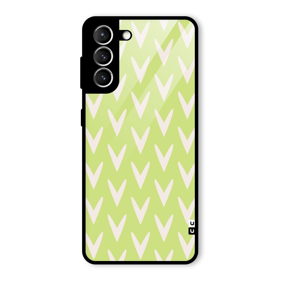 Pastel Green Grass Glass Back Case for Galaxy S21 5G