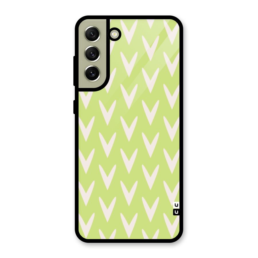 Pastel Green Grass Glass Back Case for Galaxy S21 FE 5G