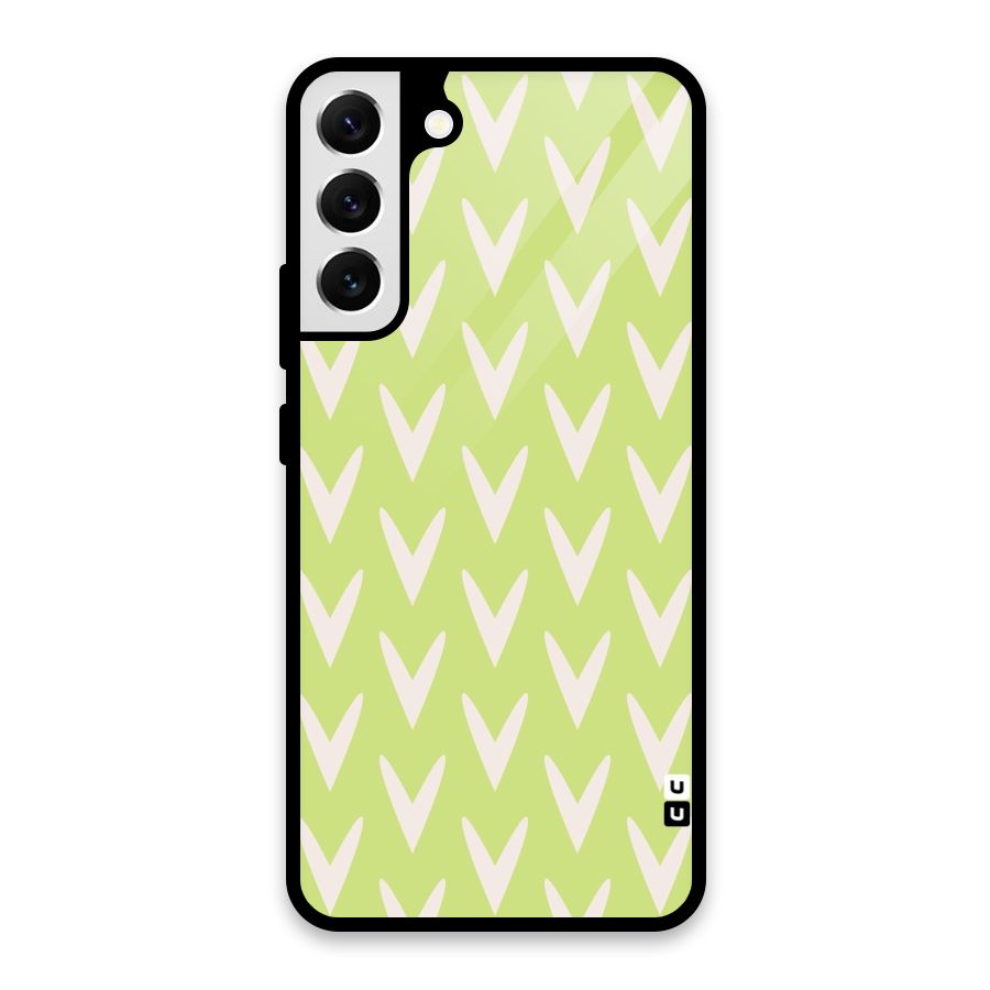 Pastel Green Grass Glass Back Case for Galaxy S22 Plus 5G