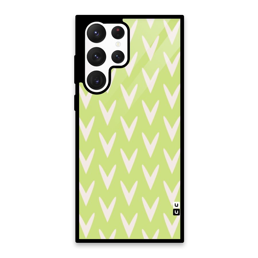 Pastel Green Grass Glass Back Case for Galaxy S22 Ultra 5G