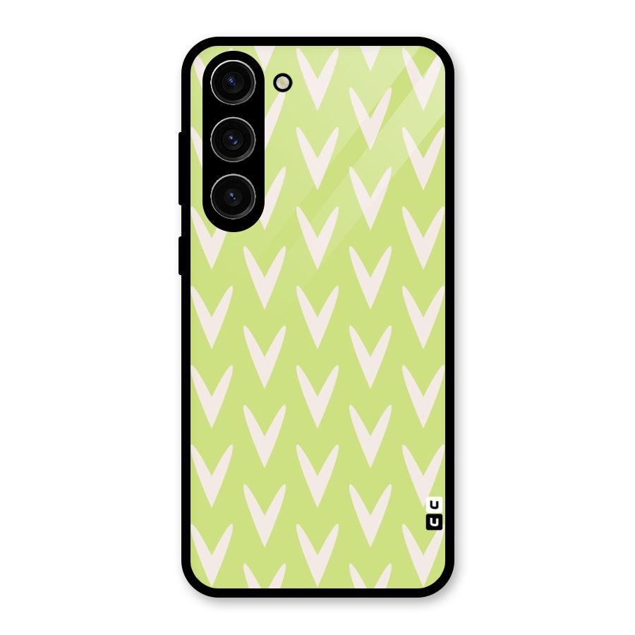 Pastel Green Grass Glass Back Case for Galaxy S23 Plus