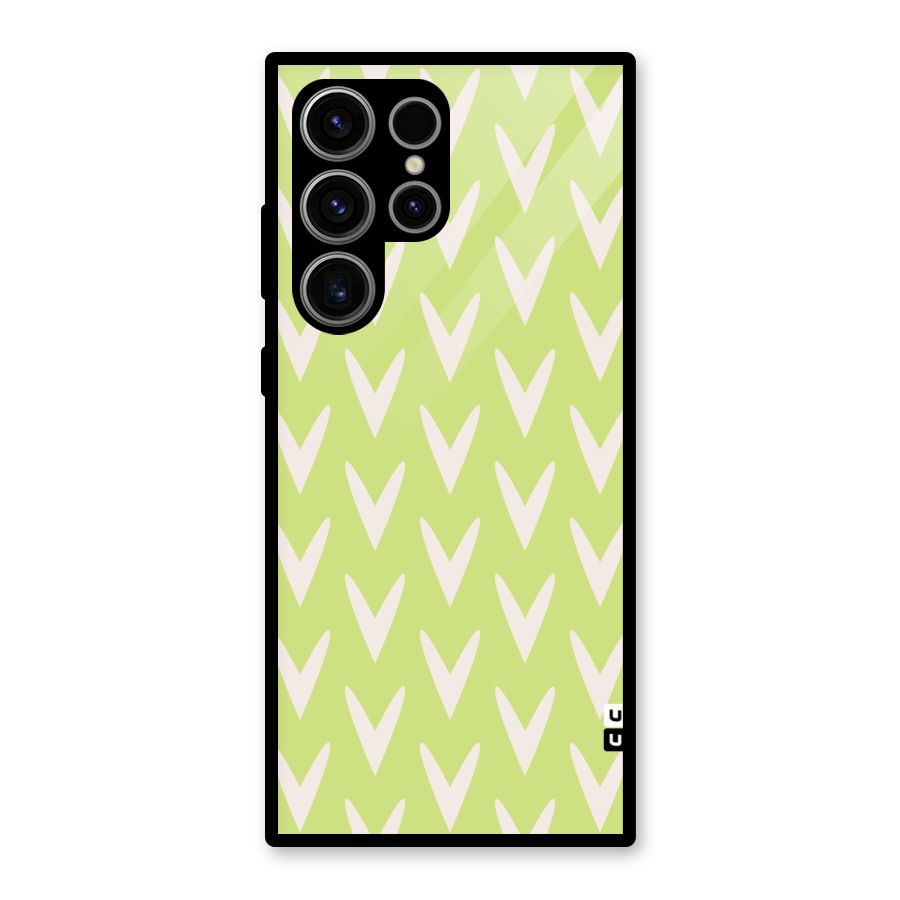 Pastel Green Grass Glass Back Case for Galaxy S23 Ultra