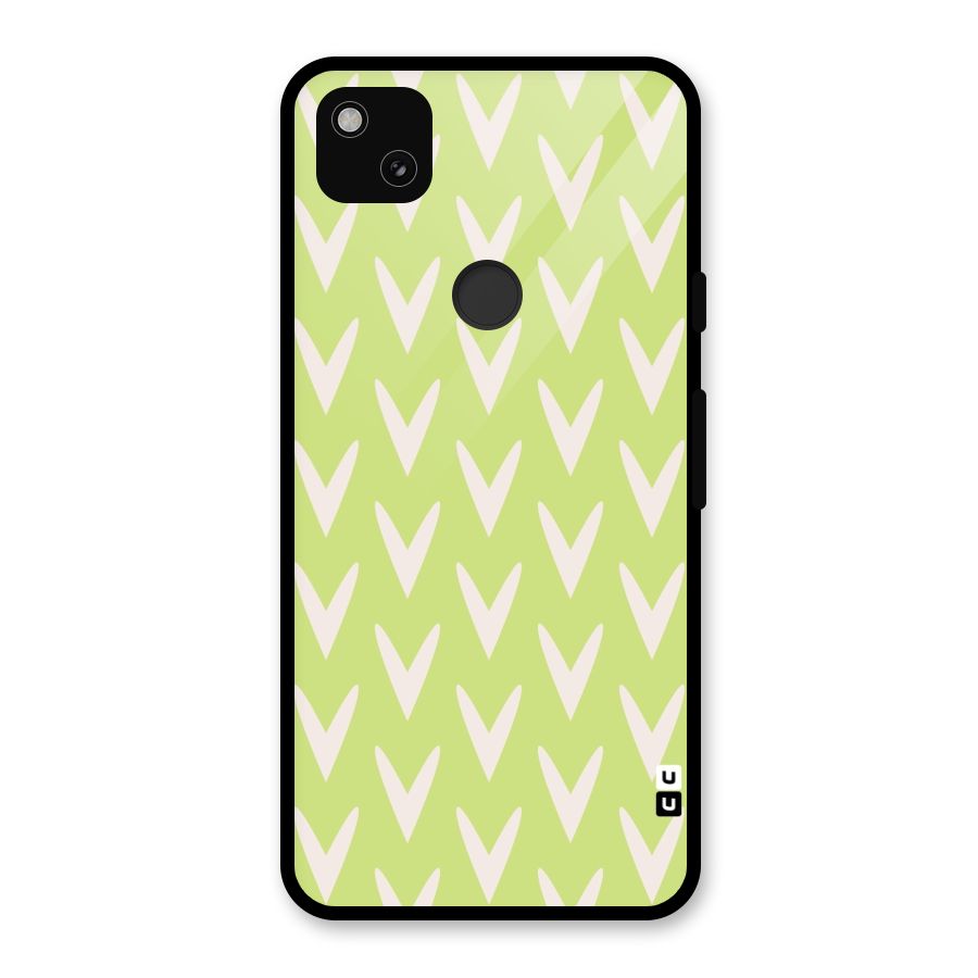 Pastel Green Grass Glass Back Case for Google Pixel 4a