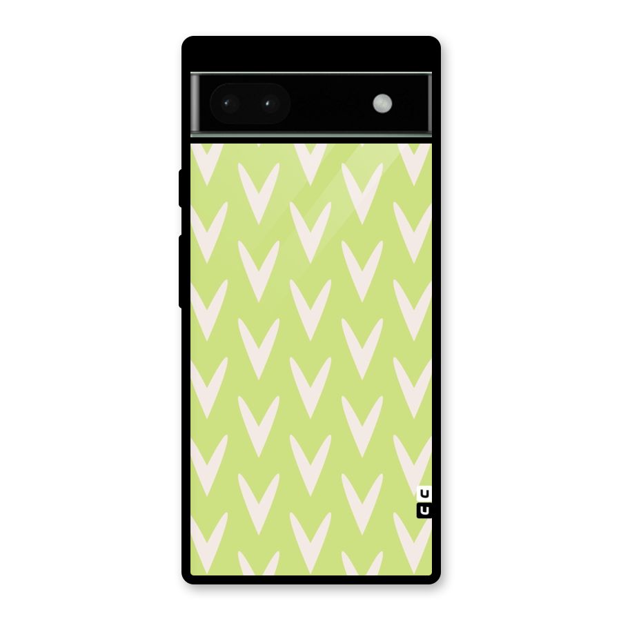 Pastel Green Grass Glass Back Case for Google Pixel 6a