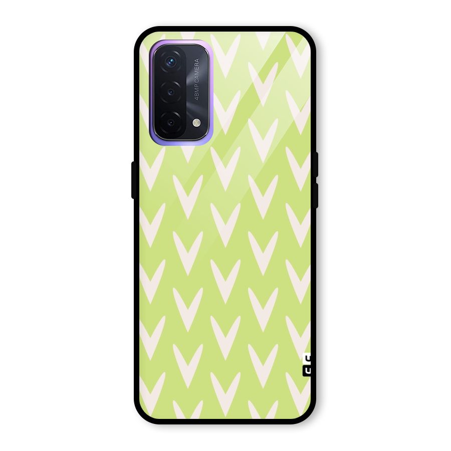 Pastel Green Grass Glass Back Case for Oppo A74 5G