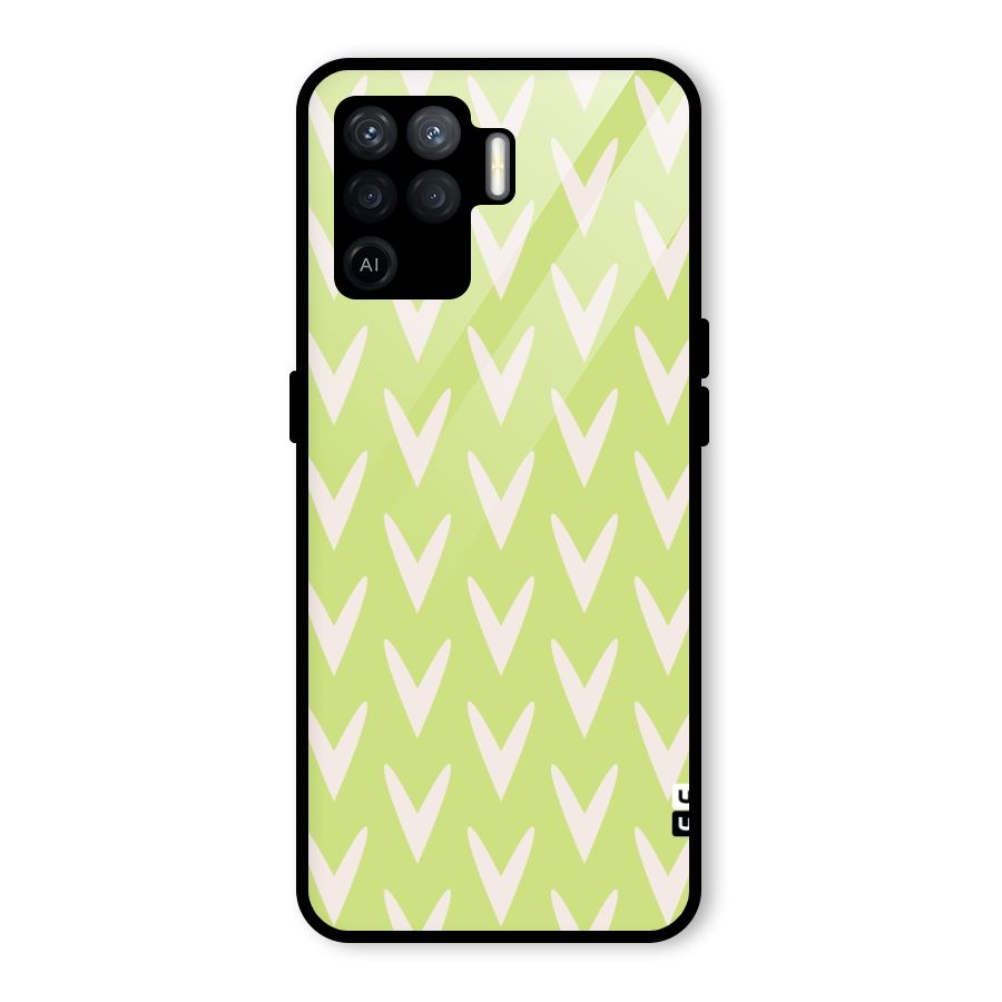 Pastel Green Grass Glass Back Case for Oppo F19 Pro