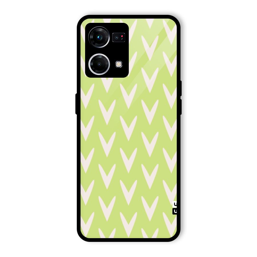 Pastel Green Grass Glass Back Case for Oppo F21 Pro 4G