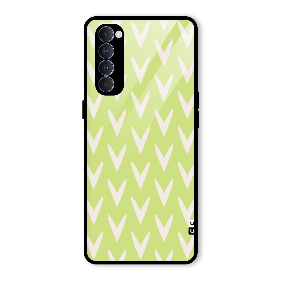Pastel Green Grass Glass Back Case for Oppo Reno4 Pro