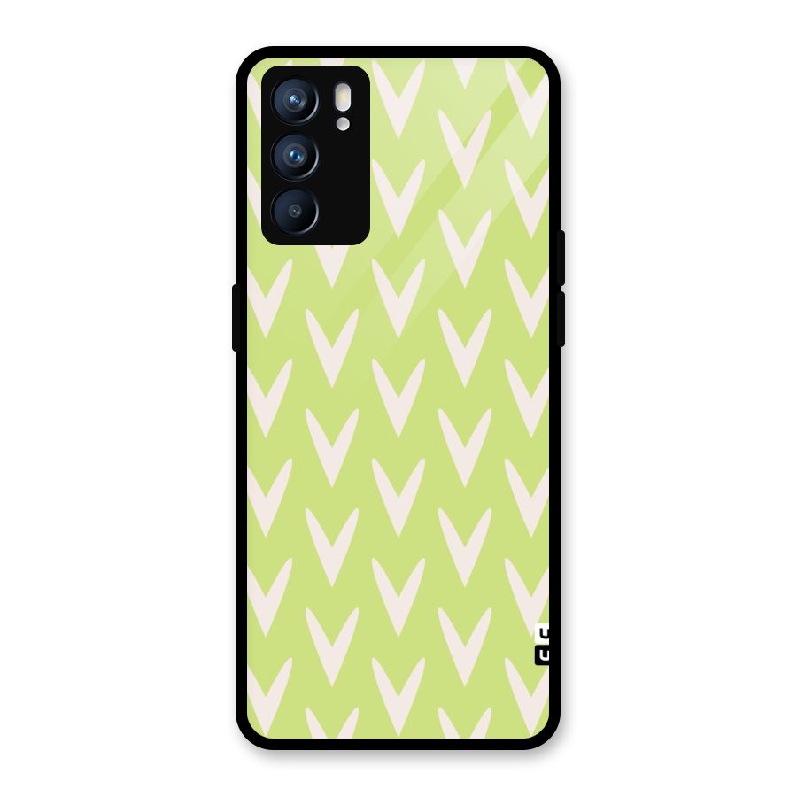 Pastel Green Grass Glass Back Case for Oppo Reno6 5G
