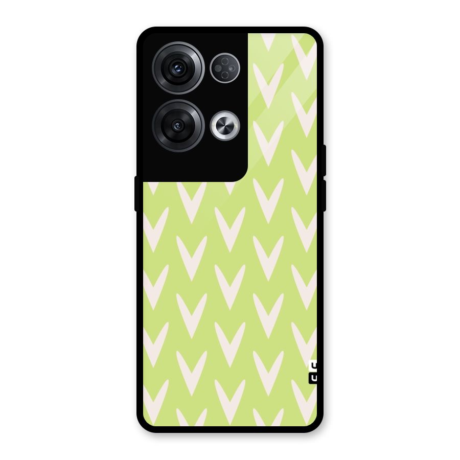 Pastel Green Grass Glass Back Case for Oppo Reno8 Pro 5G
