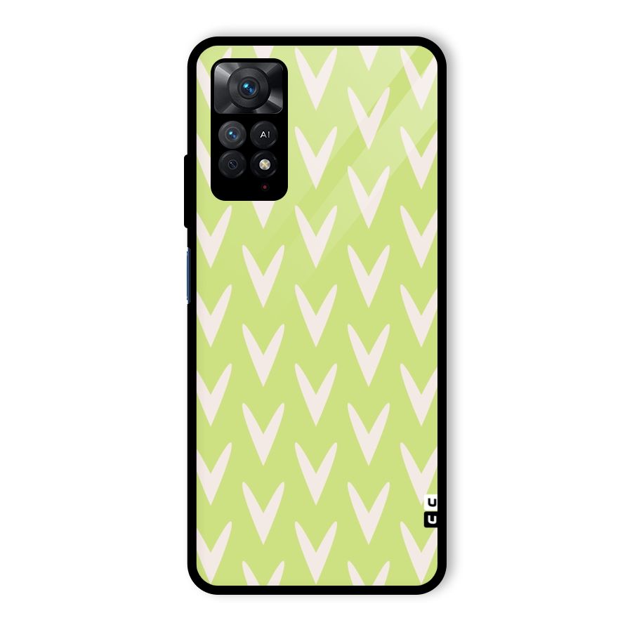 Pastel Green Grass Glass Back Case for Redmi Note 11 Pro