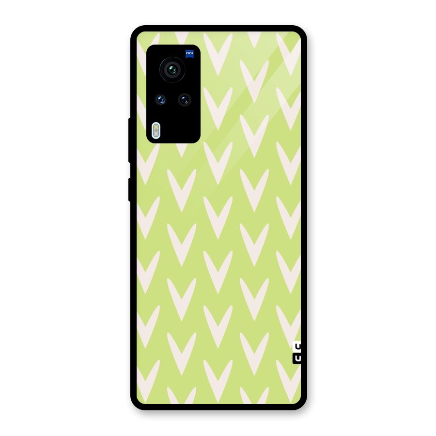 Pastel Green Grass Glass Back Case for Vivo X60 Pro
