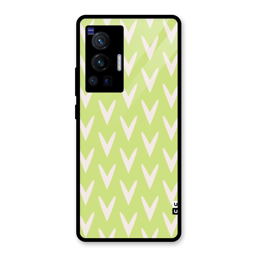 Pastel Green Grass Glass Back Case for Vivo X70 Pro