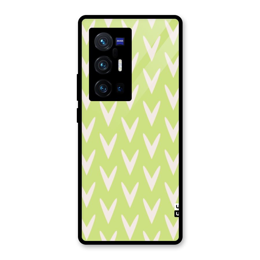 Pastel Green Grass Glass Back Case for Vivo X70 Pro Plus