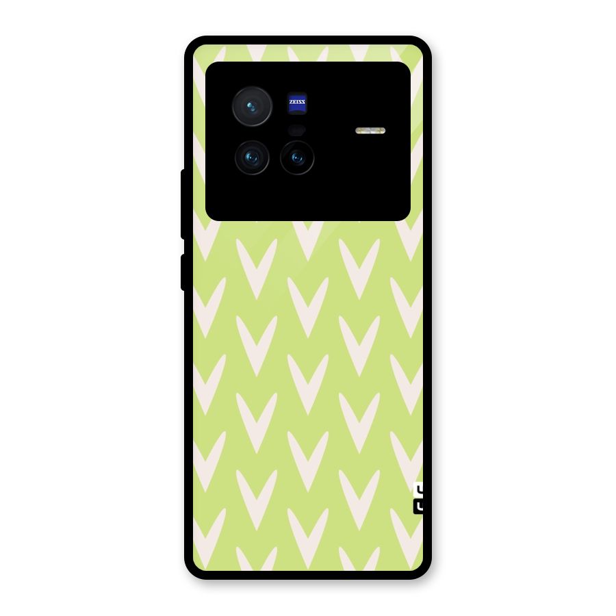 Pastel Green Grass Glass Back Case for Vivo X80