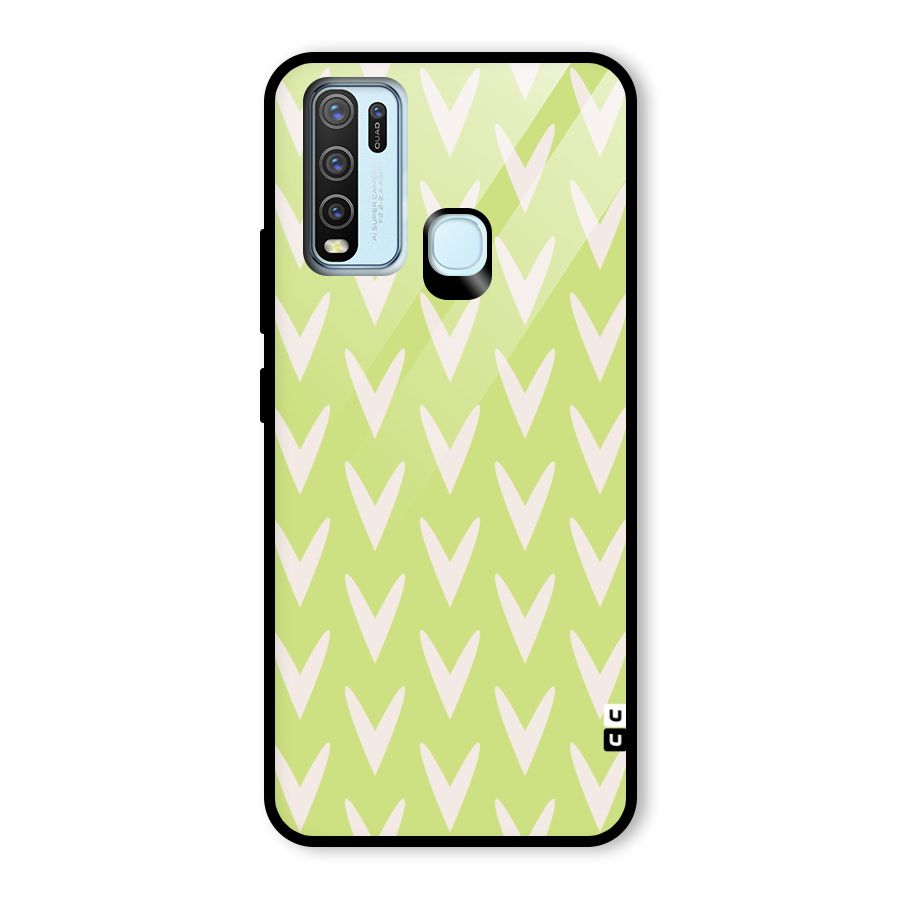 Pastel Green Grass Glass Back Case for Vivo Y30