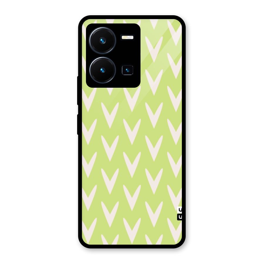 Pastel Green Grass Glass Back Case for Vivo Y35