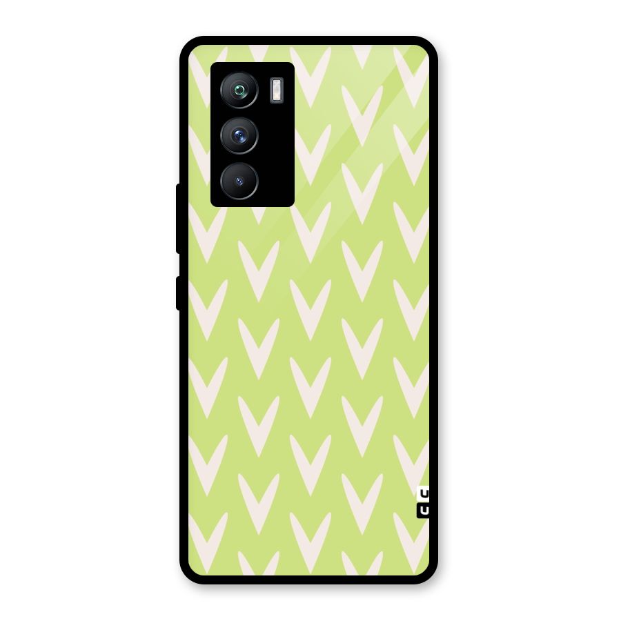 Pastel Green Grass Glass Back Case for Vivo iQOO 9 SE