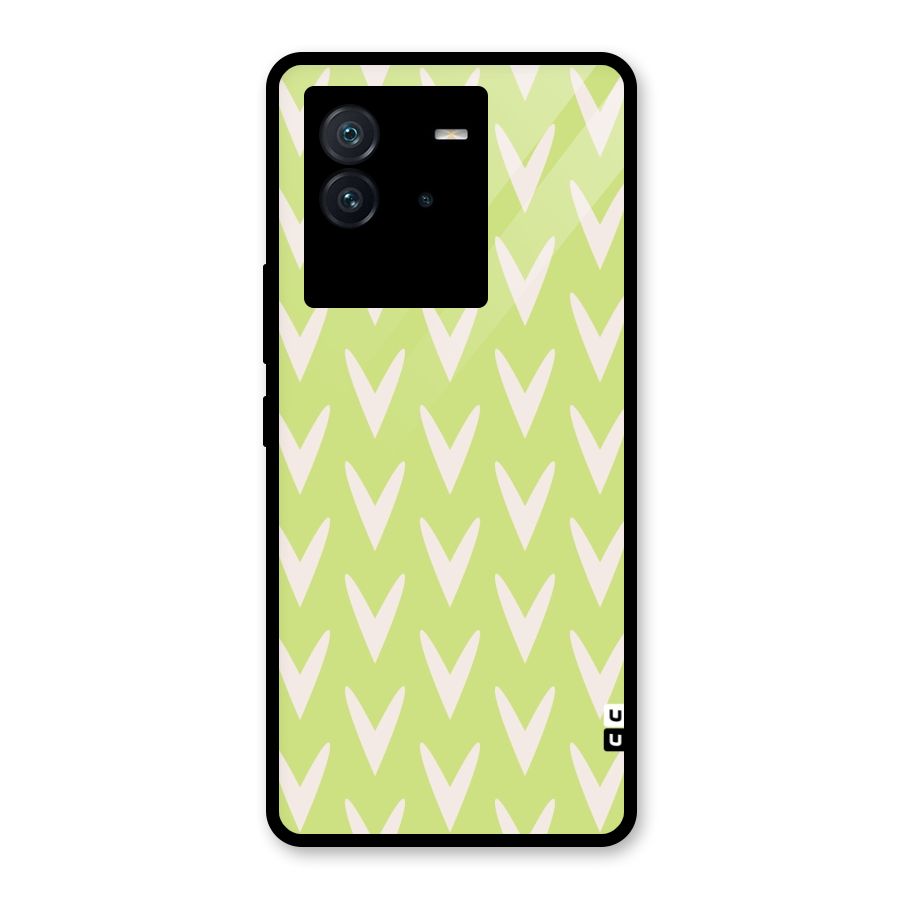 Pastel Green Grass Glass Back Case for Vivo iQOO Neo 6 5G