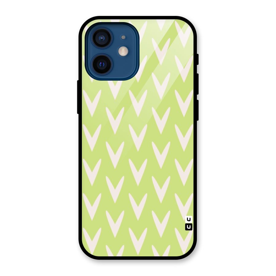 Pastel Green Grass Glass Back Case for iPhone 12 Mini