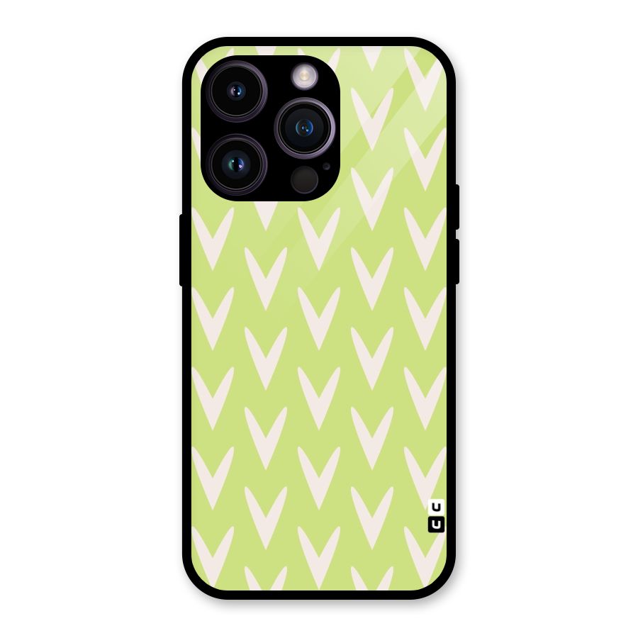 Pastel Green Grass Glass Back Case for iPhone 14 Pro