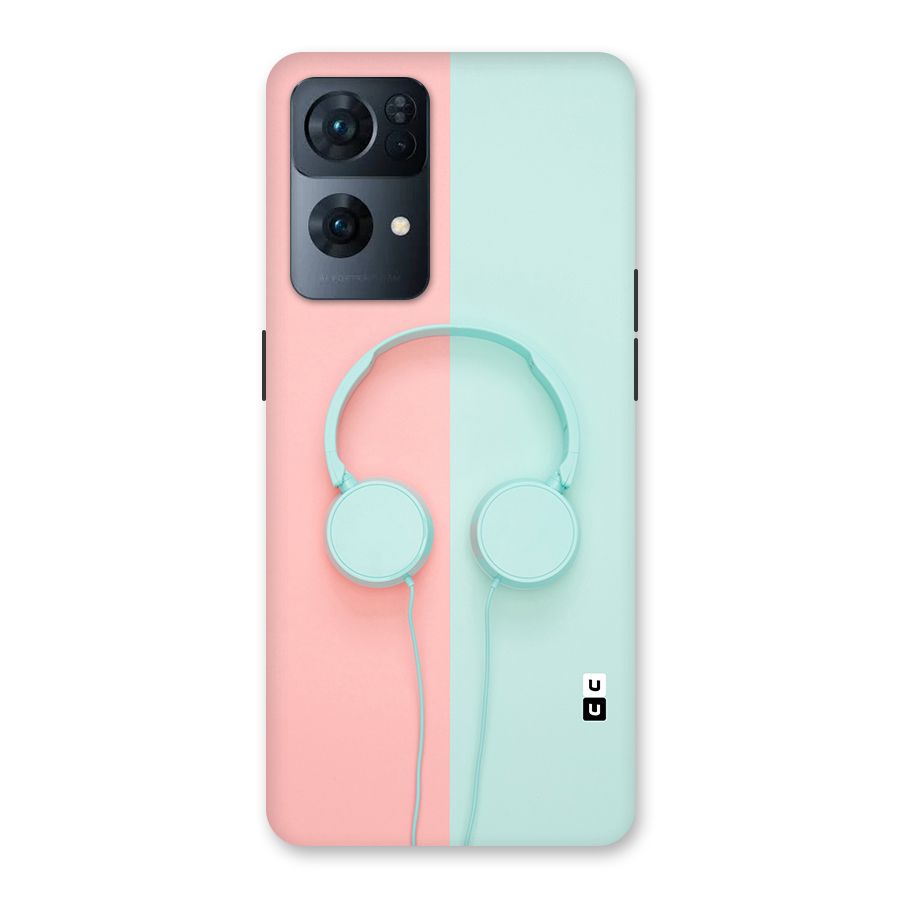 Pastel Headphones Back Case for Oppo Reno7 Pro 5G