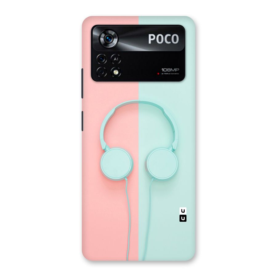 Pastel Headphones Back Case for Poco X4 Pro 5G
