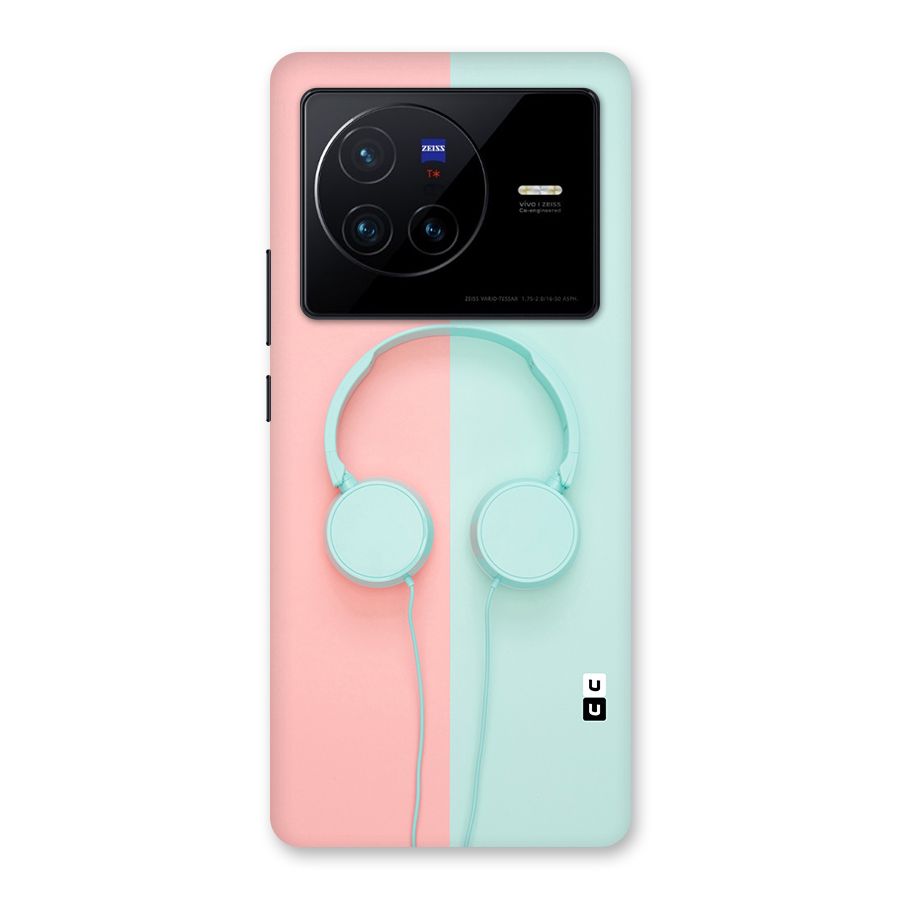 Pastel Headphones Back Case for Vivo X80