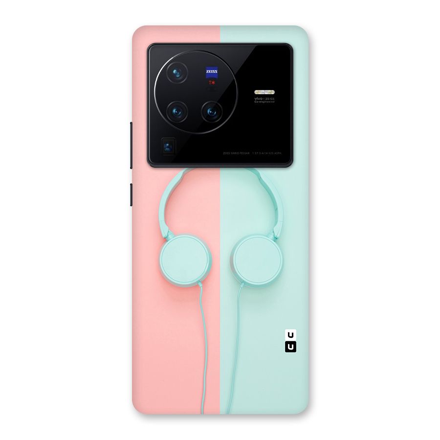 Pastel Headphones Back Case for Vivo X80 Pro