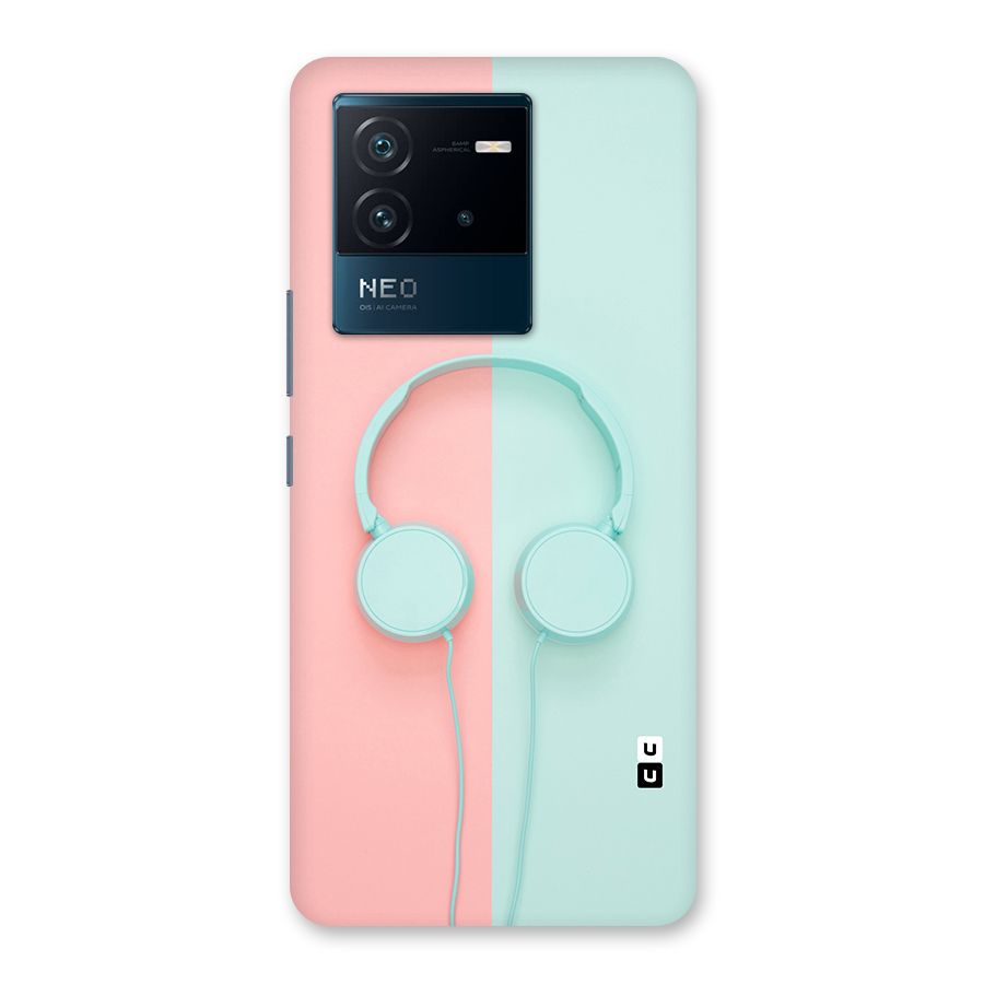 Pastel Headphones Back Case for Vivo iQOO Neo 6 5G