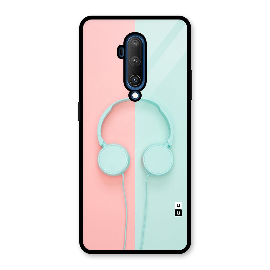 Pastel Headphones Glass Back Case for OnePlus 7T Pro