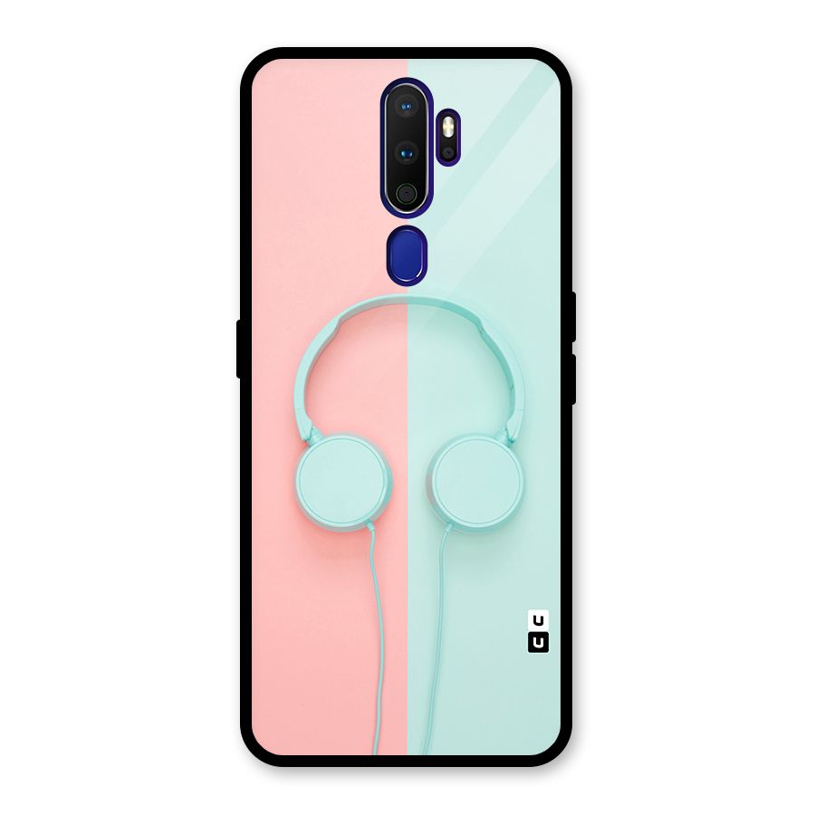 Pastel Headphones Glass Back Case for Oppo A9 (2020)