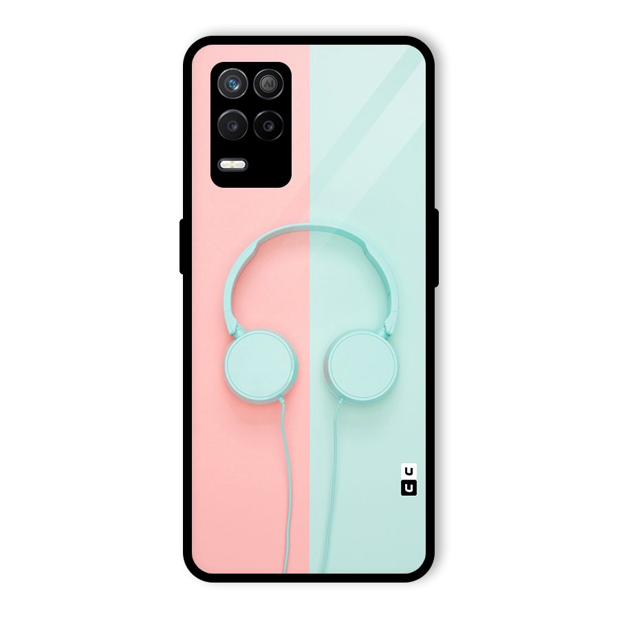 Pastel Headphones Glass Back Case for Realme 8 5G