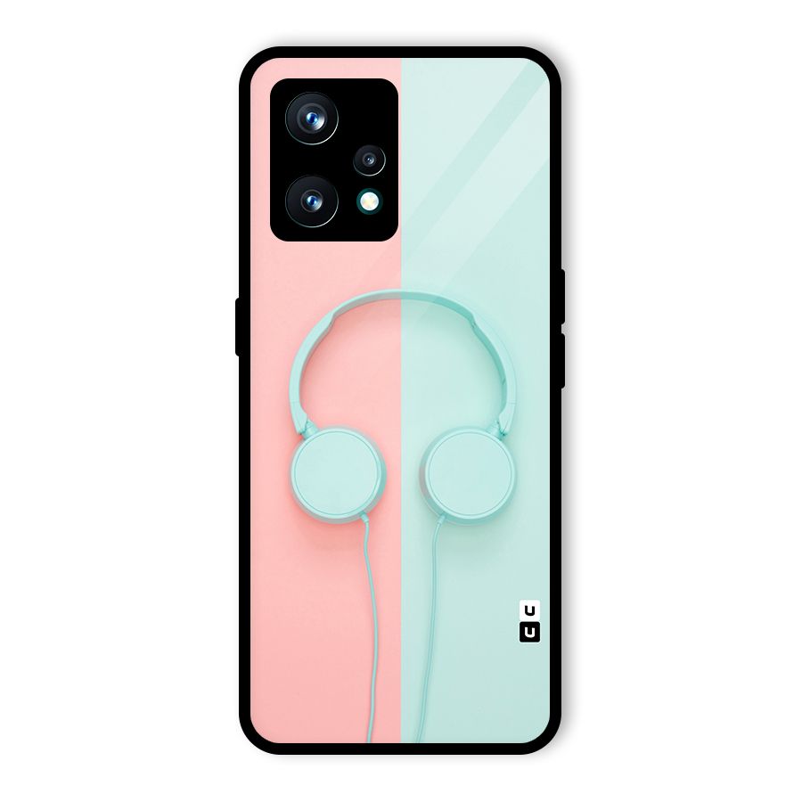 Pastel Headphones Glass Back Case for Realme 9