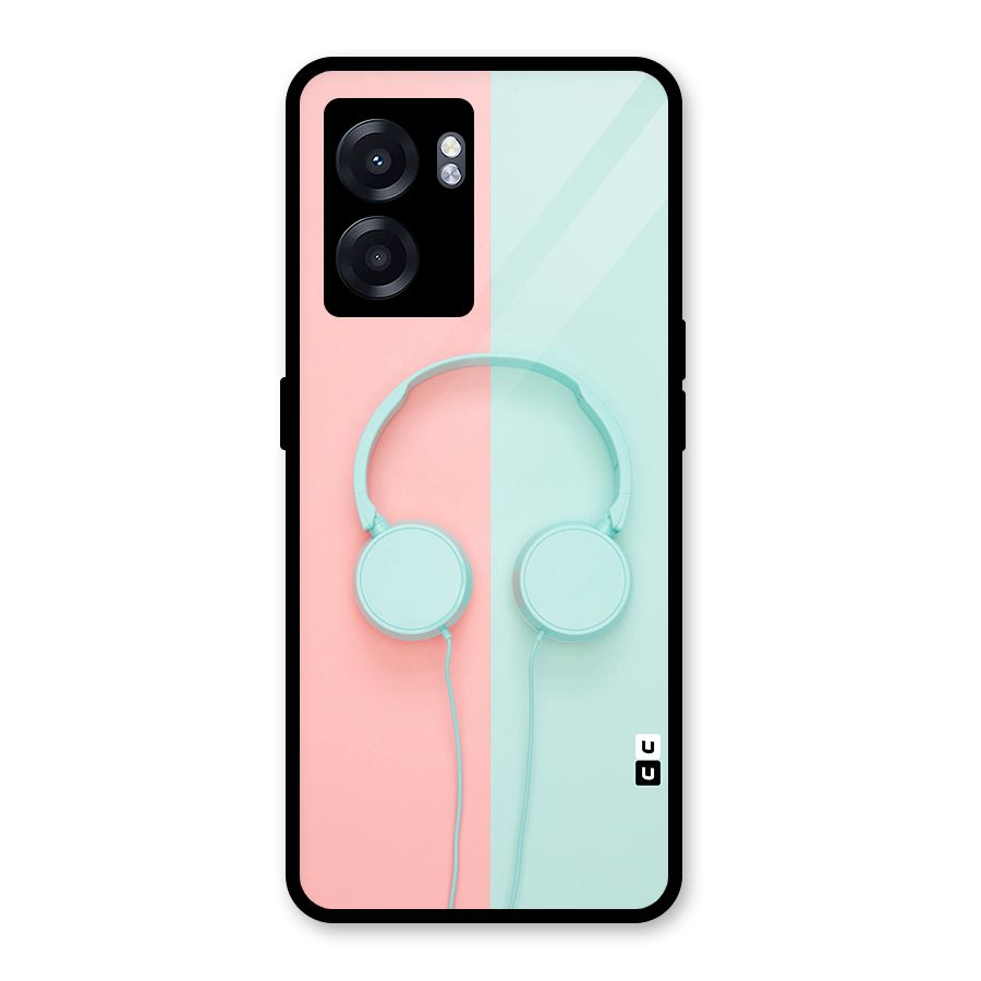 Pastel Headphones Glass Back Case for Realme Narzo 50 5G