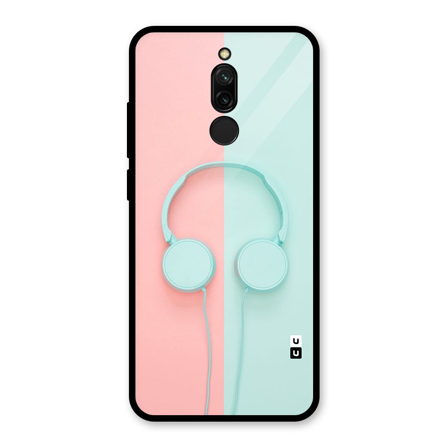 Pastel Headphones Glass Back Case for Redmi 8