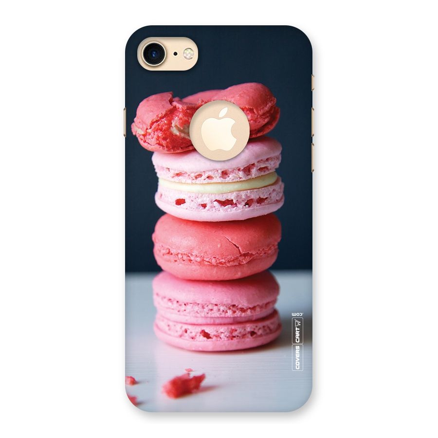 Pastel Macroons Back Case for iPhone 7 Logo Cut
