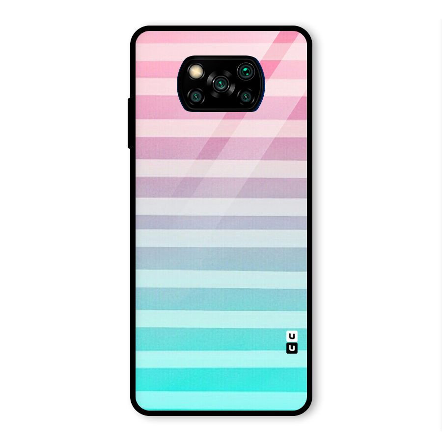 Pastel Ombre Glass Back Case for Poco X3 Pro