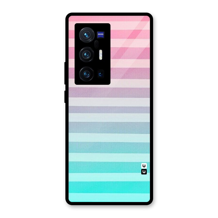 Pastel Ombre Glass Back Case for Vivo X70 Pro Plus