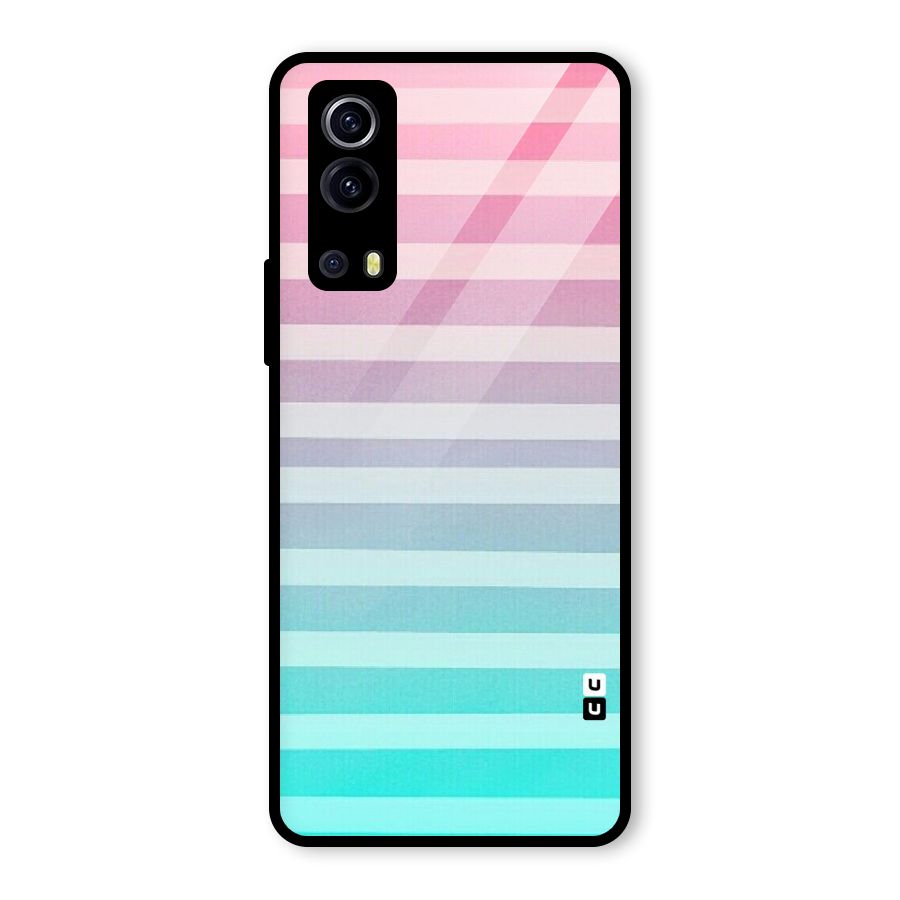 Pastel Ombre Glass Back Case for Vivo iQOO Z3