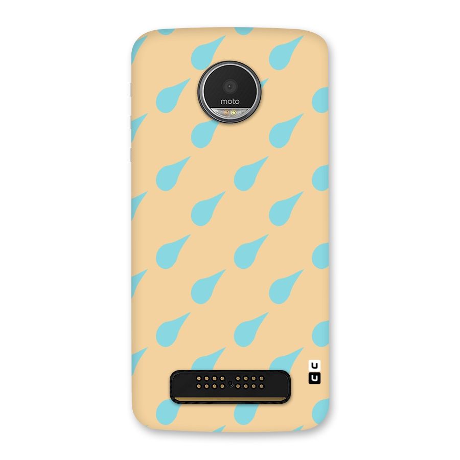 Pastel Orange Drops Back Case for Moto Z Play
