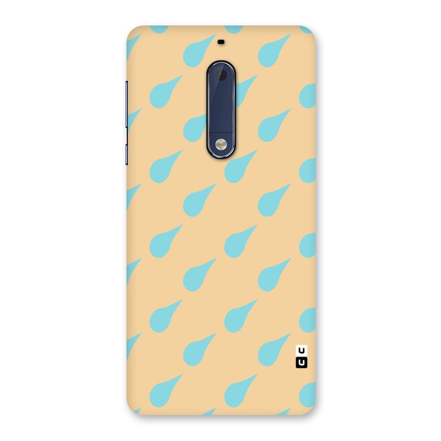 Pastel Orange Drops Back Case for Nokia 5