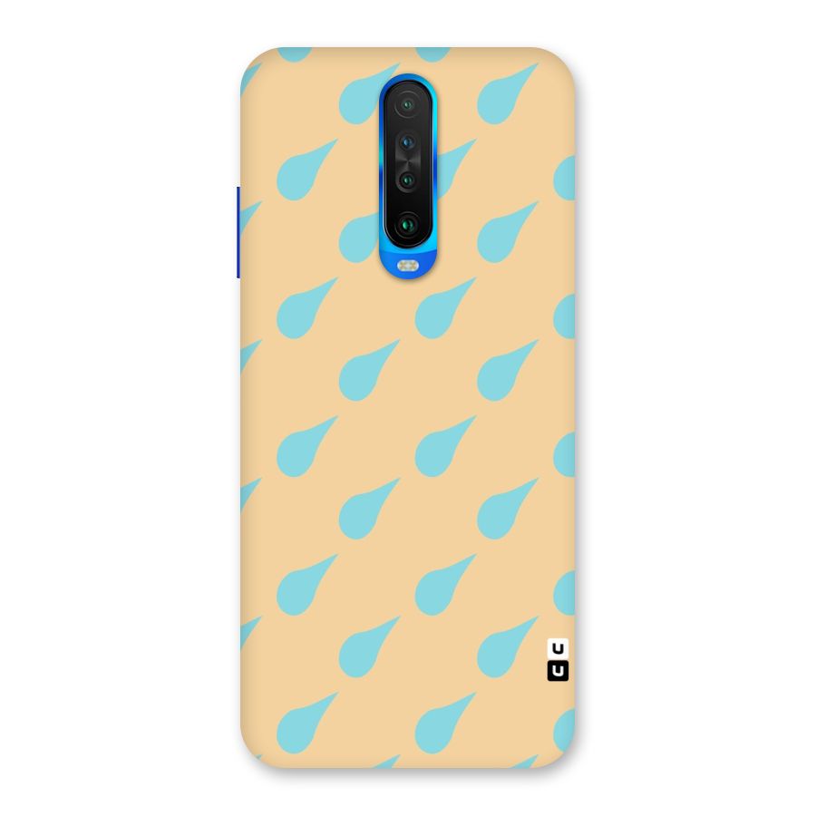 Pastel Orange Drops Back Case for Poco X2