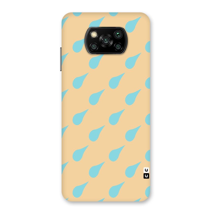 Pastel Orange Drops Back Case for Poco X3