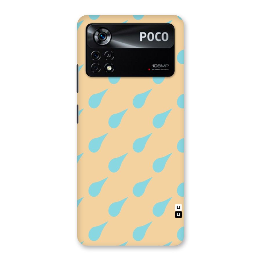 Pastel Orange Drops Back Case for Poco X4 Pro 5G