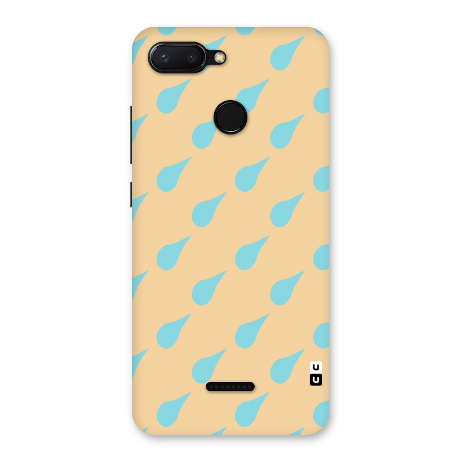 Pastel Orange Drops Back Case for Redmi 6