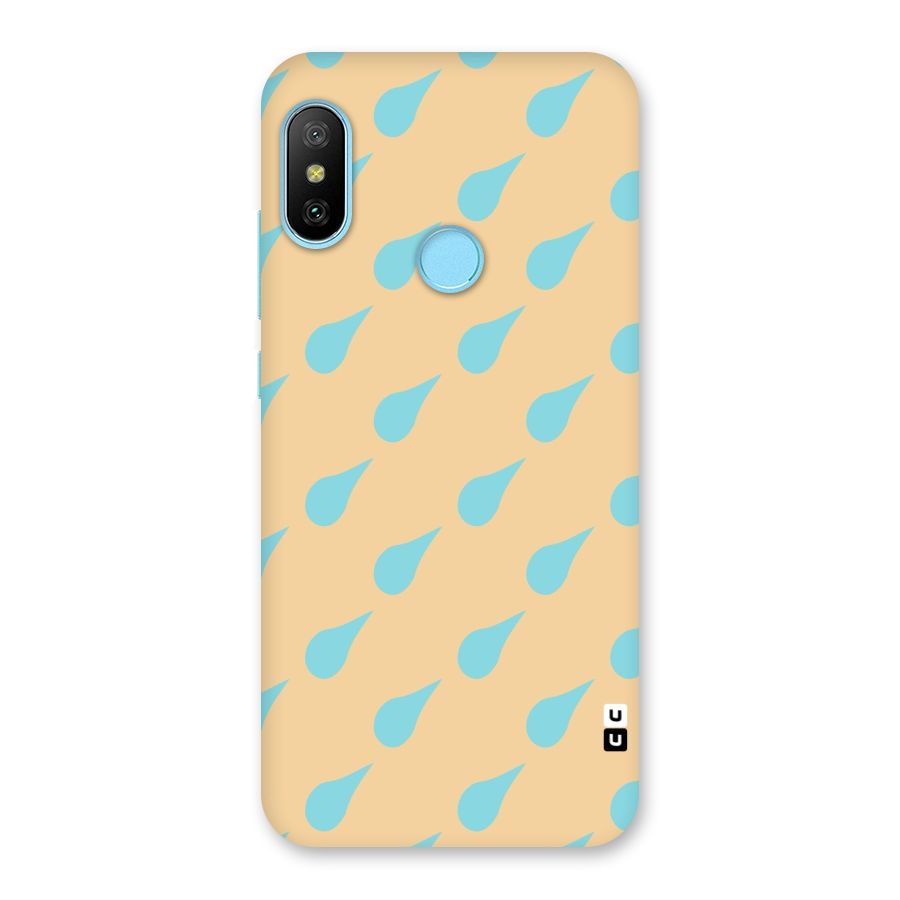 Pastel Orange Drops Back Case for Redmi 6 Pro